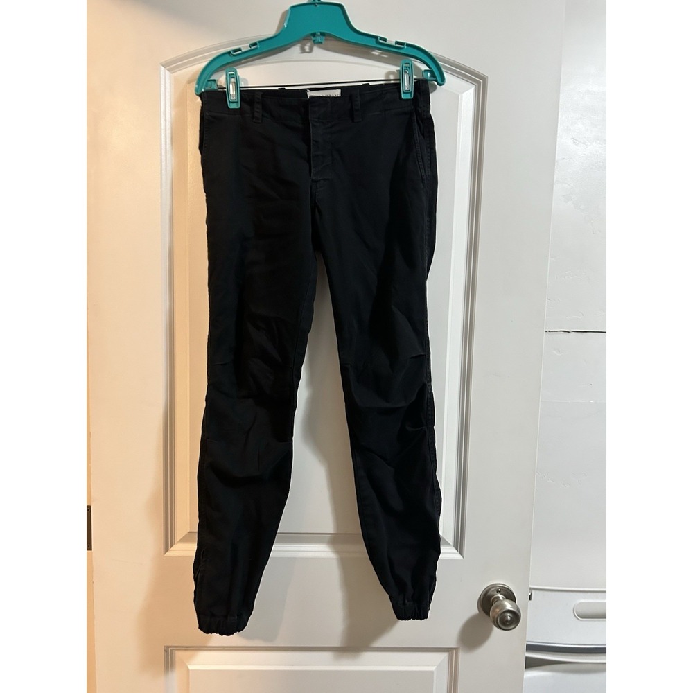 NILI LOTAN Carbon Black Cropped French Military Cotton Twill Zipper Ankle Sz 0